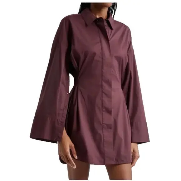 NEW, STAUD CINDY DRESS MERLOT in Merlot SIZE M #MD1427 - Picture 2 of 10